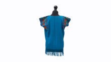Load image into Gallery viewer, Mexican blue blouse with hand embroidery