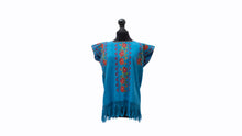 Load image into Gallery viewer, Mexican blue blouse with hand embroidery